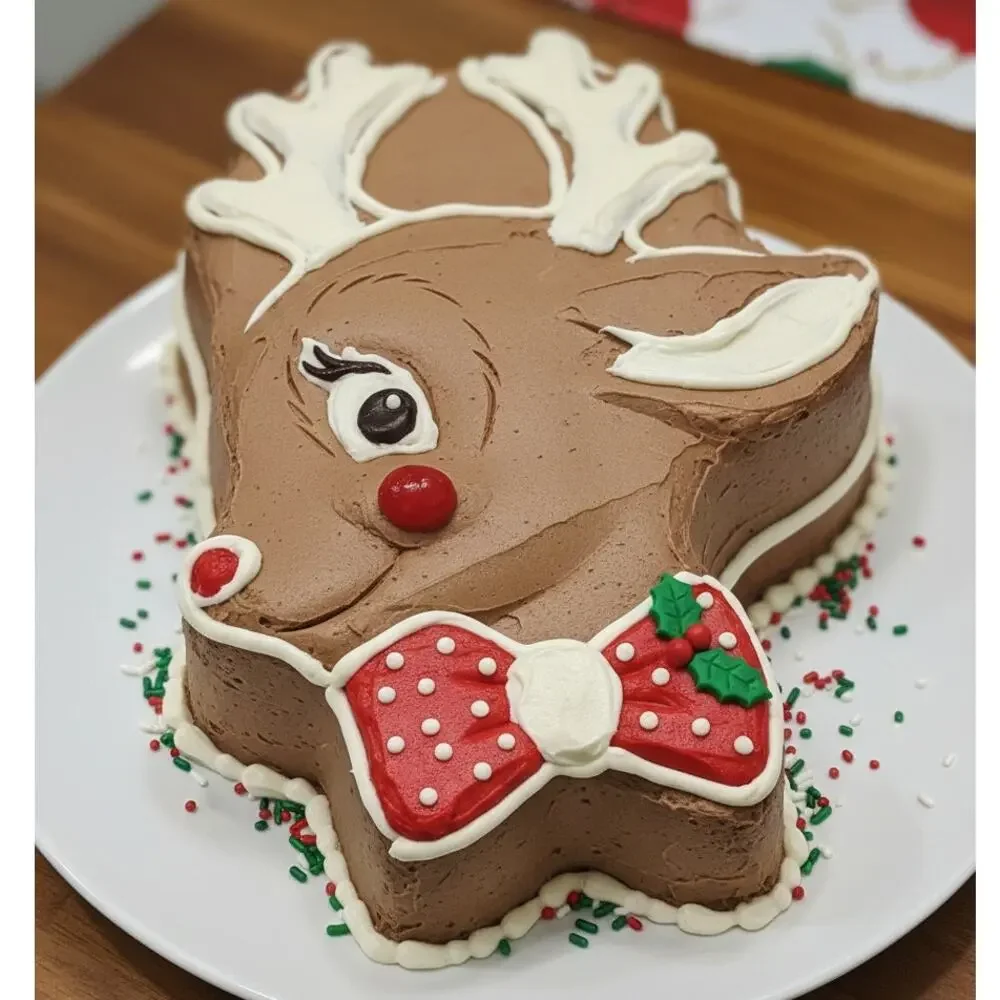 Holiday Baking Gift Set – Wilton Reindeer Cake Pan + Southern Living 1997 Book